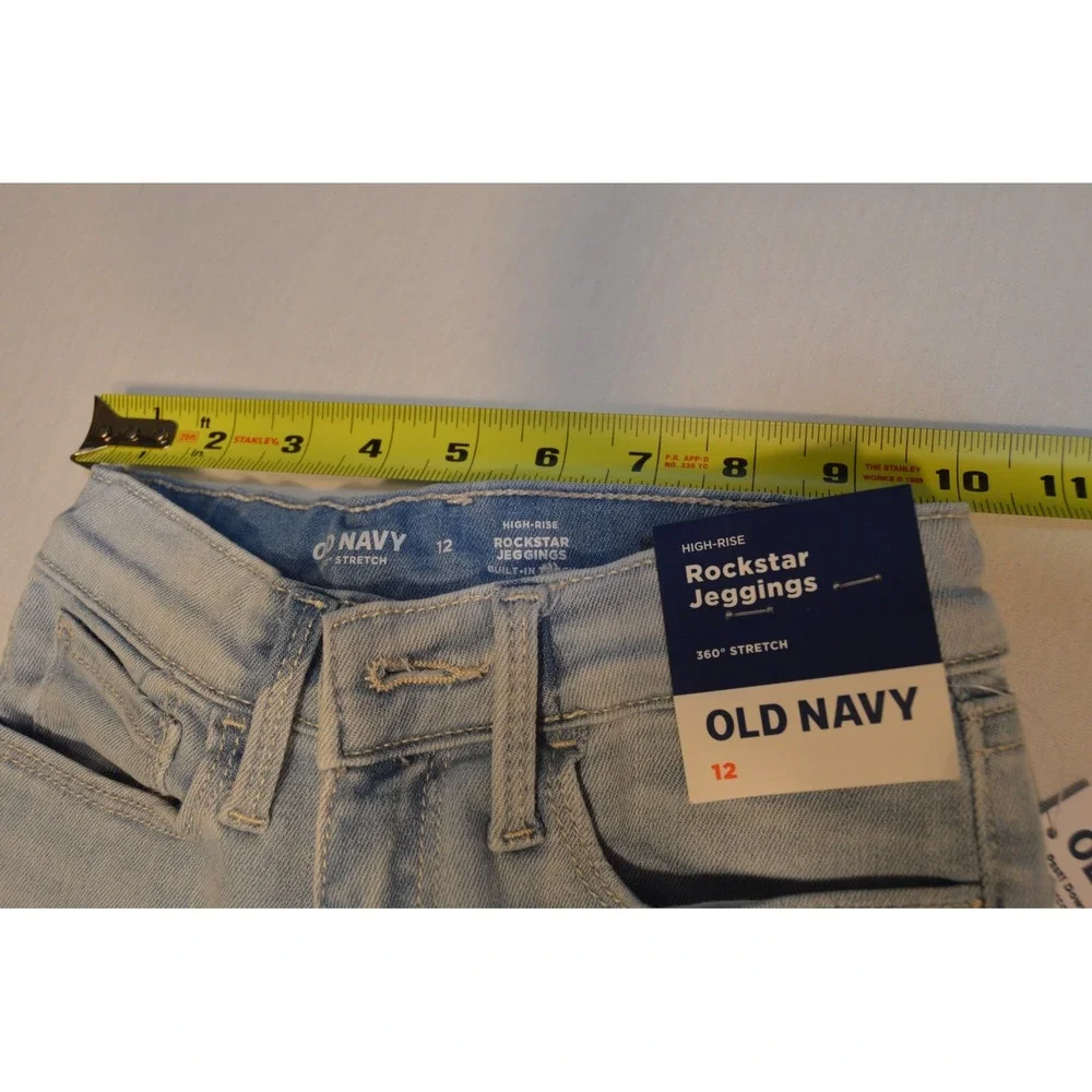 Old Navy Girl Rockstar Jeggings High Rise 360 Stretch Built-In Tough - Size 12
